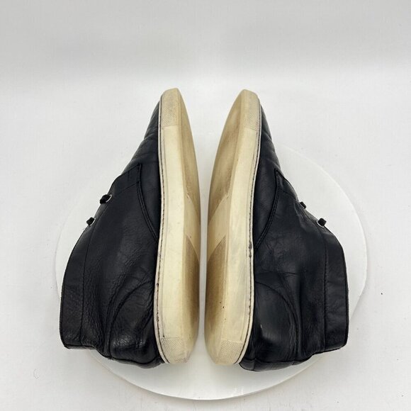 Barneys New York Men Size 9.5M Black Leather White Sole Chukka Ankle Shoes - Picture 8 of 15